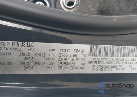 2017 Dodge Journey Crossroad Plus from USA, damaged, VIN 3C4PDCGG0HT626069